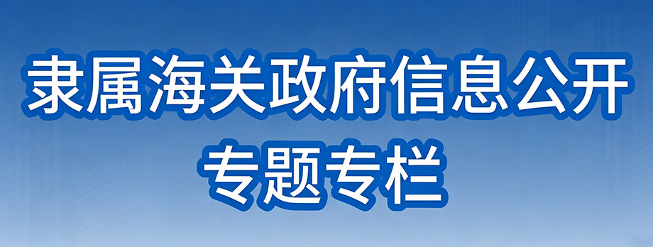 隶属海关政府信息公开专题专栏